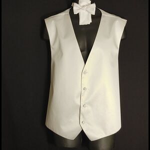 MEN'S LARR BRIO 3 PIECE FORMAL TUXEDO VEST SET 4XL